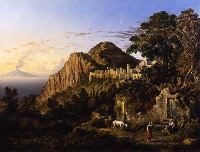 Vesuv und die Bucht von Neapel von der Insel Capri, 1850 von George Loring Brown
